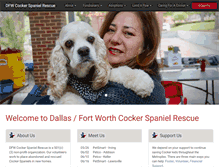 Tablet Screenshot of dfwcockerrescue.org
